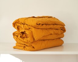 Saffron Linen Duvet Cover European Bedding, Boho Style