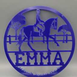Personalized Horse Riding Name Sign - Kids Bedroom Door Or Wall Plaque, Dressage Equestrian Decor, Acrylic Wood, Kids' Rooms - thumbnail 4