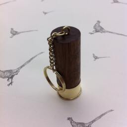 Eley Solid Walnut Keyring Gift Lovely Wood - thumbnail 2