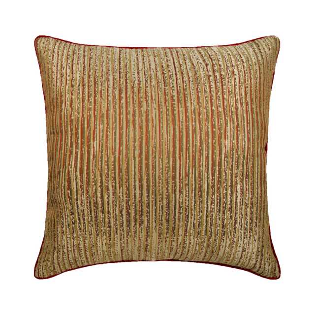 "Jacquard Silk Gold Toss Pillow Cover 16""x16" - image 1