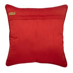 "Jacquard Silk Gold Toss Pillow Cover 16""x16" - thumbnail 3