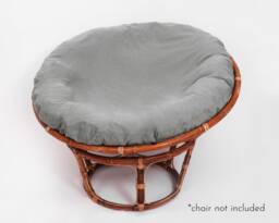 Custom Organic Cotton Papasan Chair Cushion With Washable Cover - Or Only Any Size, Shape & Fabric On Request