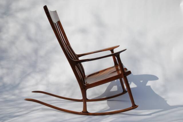 Rocking Chair - Solid Walnut Wood Handcrafted Comfort Inspired By Sam Maloof - image 1