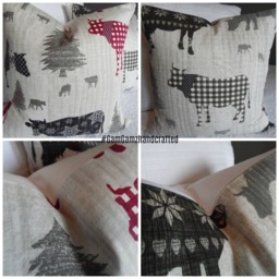 2 Patternsholiday Prints.country Holiday.christmas Pillows.slipcovers.farmhouse Pillows.farmhouse Slipcovers.toss Pillows.farm Decor - thumbnail 3