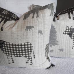 2 Patternsholiday Prints.country Holiday.christmas Pillows.slipcovers.farmhouse Pillows.farmhouse Slipcovers.toss Pillows.farm Decor - thumbnail 4
