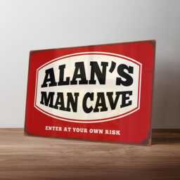 Personalised Workshop Sign - Custom Metal Man Cave Shed Decor Garage Wall Plaque Gift For Him in A5, A4, A3 - thumbnail 1