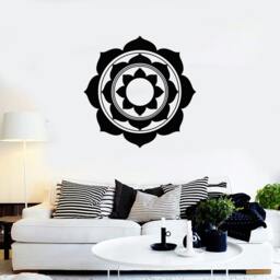 Wall Vinyl Decal Mandala Pattern Symbol Of Universe Cosmos Indian Religious Spiritual Modern Home Decor - #1255Da - thumbnail 2