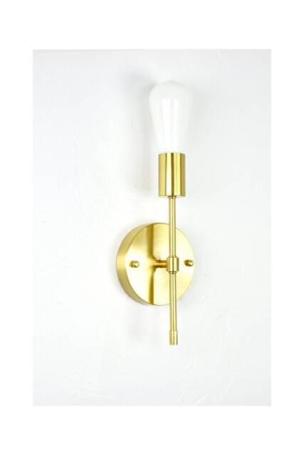 Brass Torch Wall Sconce - Single Lamp Fixture Vanity Lighting Bathroom Kitchen Restaurant Led Or Antique - image 1