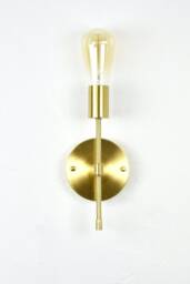 Brass Torch Wall Sconce - Single Lamp Fixture Vanity Lighting Bathroom Kitchen Restaurant Led Or Antique - thumbnail 2