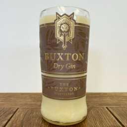 Buxton Gin Bottle Candle - Spiced Orange Soy Wax Derbyshire - thumbnail 2