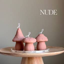 Mushroom Candle Set - Soy Wax Home Decor - thumbnail 2