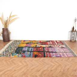 Moroccan Rug, Authentic Berber Vintage Boujaad 6x9 Rug - thumbnail 2