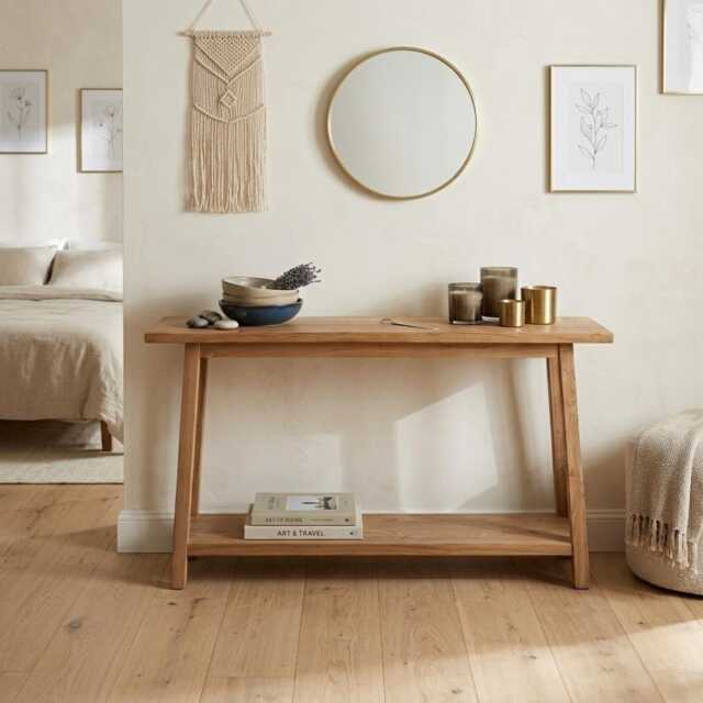 Reclaimed Teak Wood Console Table Entryway & Hallway Furniture - image 1