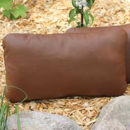Leather Cushion 50 X 30 cm Genuine Cover Sofa Feel-Good Back Kidney Relaxation - thumbnail 1