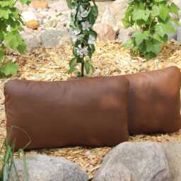 Leather Cushion 50 X 30 cm Genuine Cover Sofa Feel-Good Back Kidney Relaxation - thumbnail 2