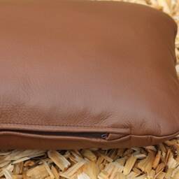 Leather Cushion 50 X 30 cm Genuine Cover Sofa Feel-Good Back Kidney Relaxation - thumbnail 3