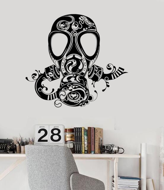 Wall Vinyl Decal Gas Mask Abstract Modern Cool Decor 2333Di - image 1
