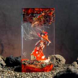Mikasa Ackerman Aot Resin Lamp, Anime Night Light, Gift For Fan - thumbnail 2