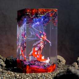 Mikasa Ackerman Aot Resin Lamp, Anime Night Light, Gift For Fan - thumbnail 3