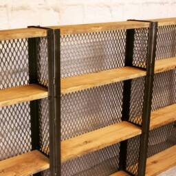 Industrial Bar Shelving Unit - Metal & Wood Wall Shelf, Heavy Duty Display For Kitchen, Restaurant Or Home Bar, Counter Top Bar Shelving - thumbnail 3