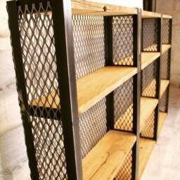 Industrial Bar Shelving Unit - Metal & Wood Wall Shelf, Heavy Duty Display For Kitchen, Restaurant Or Home Bar, Counter Top Bar Shelving - thumbnail 2
