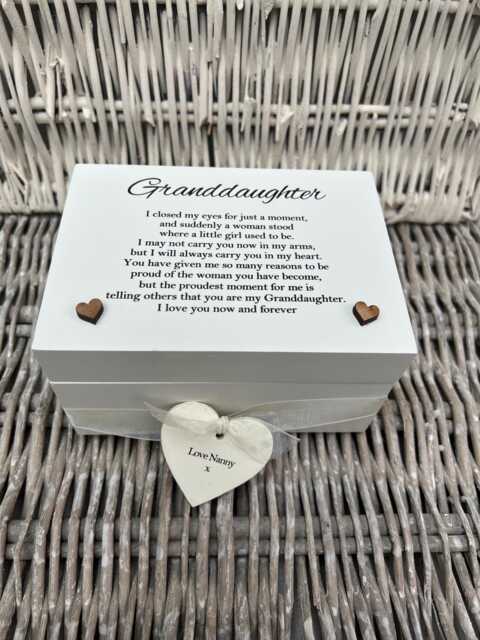 Personalised Box Special Granddaughter Gift Birthday Christmas Trinket Jewellery Box Any Name You Want Grandchild - image 1