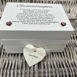 Personalised Box Special Granddaughter Gift Birthday Christmas Trinket Jewellery Box Any Name You Want Grandchild - thumbnail 2