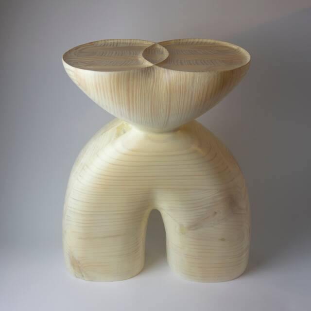 Vesica Bone - Side Table Handcarved Sculptural Furniture - image 1