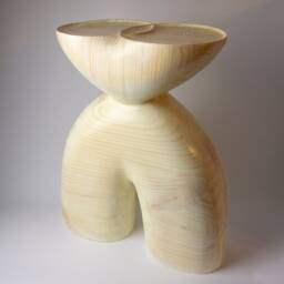 Vesica Bone - Side Table Handcarved Sculptural Furniture - thumbnail 2