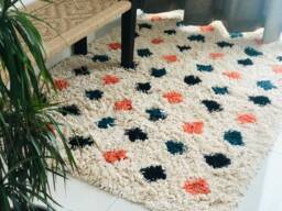 Hand-Tufted Cotton Rug Boho Nursery Decor, Soft Play Mat - 4x6 Ft - thumbnail 1