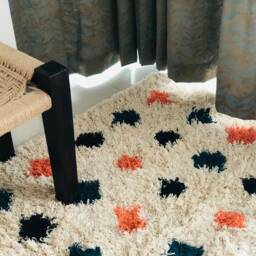 Hand-Tufted Cotton Rug Boho Nursery Decor, Soft Play Mat - 4x6 Ft - thumbnail 2