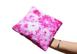 Tie & Dye Silk Accent Pillow Cover - Throw Pin Cushion Ring Decorative Handmade - Mini 8 - thumbnail 1