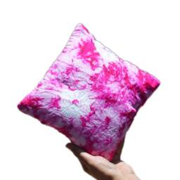 Tie & Dye Silk Accent Pillow Cover - Throw Pin Cushion Ring Decorative Handmade - Mini 8 - thumbnail 2
