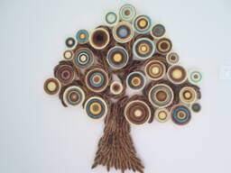 Quilled Paper Tree Wall Art Modern Abstract Home Decor - thumbnail 1