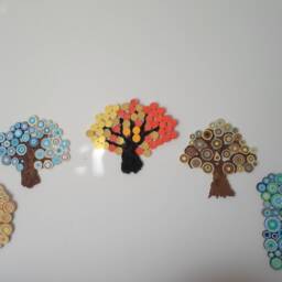 Quilled Paper Tree Wall Art Modern Abstract Home Decor - thumbnail 4