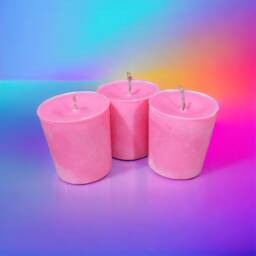 strawberry Mango Scented Soy Candle Votives Rustic Farmhouse Home Decor Fragrance - thumbnail 1