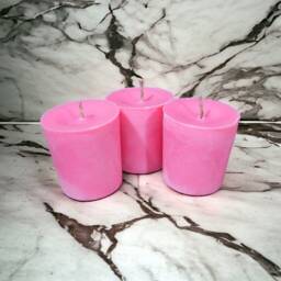 strawberry Mango Scented Soy Candle Votives Rustic Farmhouse Home Decor Fragrance - thumbnail 4