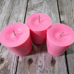 strawberry Mango Scented Soy Candle Votives Rustic Farmhouse Home Decor Fragrance - thumbnail 3