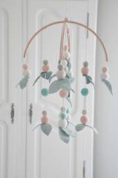 Baby Forest Mobile With Leafs For Decoration
