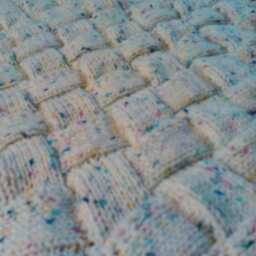Multicolored Handmade Hand Knitted Entrelac Worsted Weight Baby Blanket, Afghan Or Lap Blanket Made With Soft Acrylic Yarn - thumbnail 3