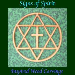 Encircled Messianic Star Wood Carving Home Decor For Jewish Christian Families, Of David With Cross Wall Hanging - thumbnail 3