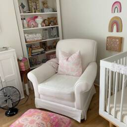 Pink & White Toile Pillow Cover Baby Girl Nursery Throw Pillows Decorative Choose Size - thumbnail 2