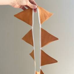 Terracotta Linen Bunting, Nursery Wall Hanging, Flag Decoration For Baby Room - thumbnail 3