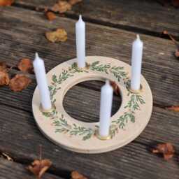 Autumn Candle Holder, Autumn Decorative Holder Decoration, Wooden Fall Decor - thumbnail 3