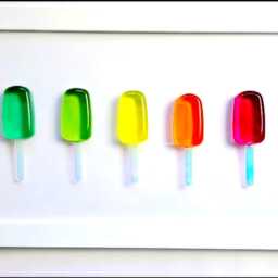Colourful Rainbow Popsicle Resin Wall Art 7 3D Framed Lollies Ice Pop Decor - thumbnail 3