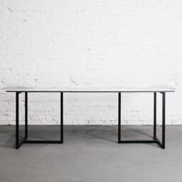 Lima Marble Dining Table With Solid Steel Legs. An Iconic Design Piece - thumbnail 2