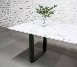 Lima Marble Dining Table With Solid Steel Legs. An Iconic Design Piece