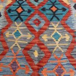 4'1x6 Ft Afghan New Chubi Kilim Flatweave Rug, Tribal Maimana Turkmen Oriental Brand Kilim, Rug For Bedroom, Living Room Rug - thumbnail 3