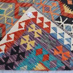 4'1x6 Ft Afghan New Chubi Kilim Flatweave Rug, Tribal Maimana Turkmen Oriental Brand Kilim, Rug For Bedroom, Living Room Rug - thumbnail 4