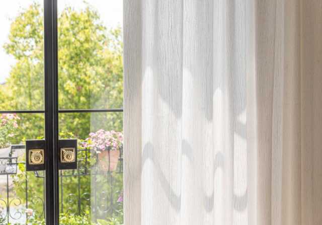 2 Colours Custom Curtain Linen Look Polyester For Living Room - image 1